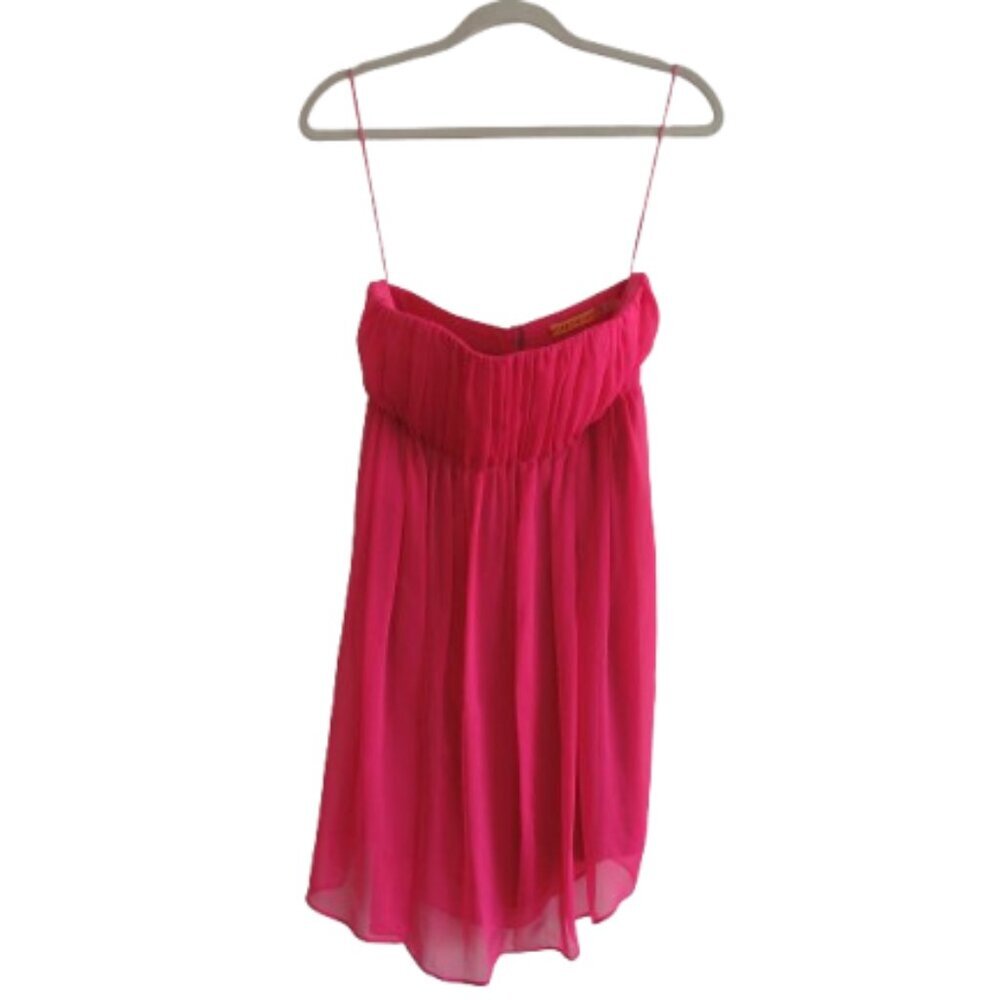 ALICE + OLIVIA Bryn Strapless A-Line Dress in Deep Petunia Pink - Size US 6